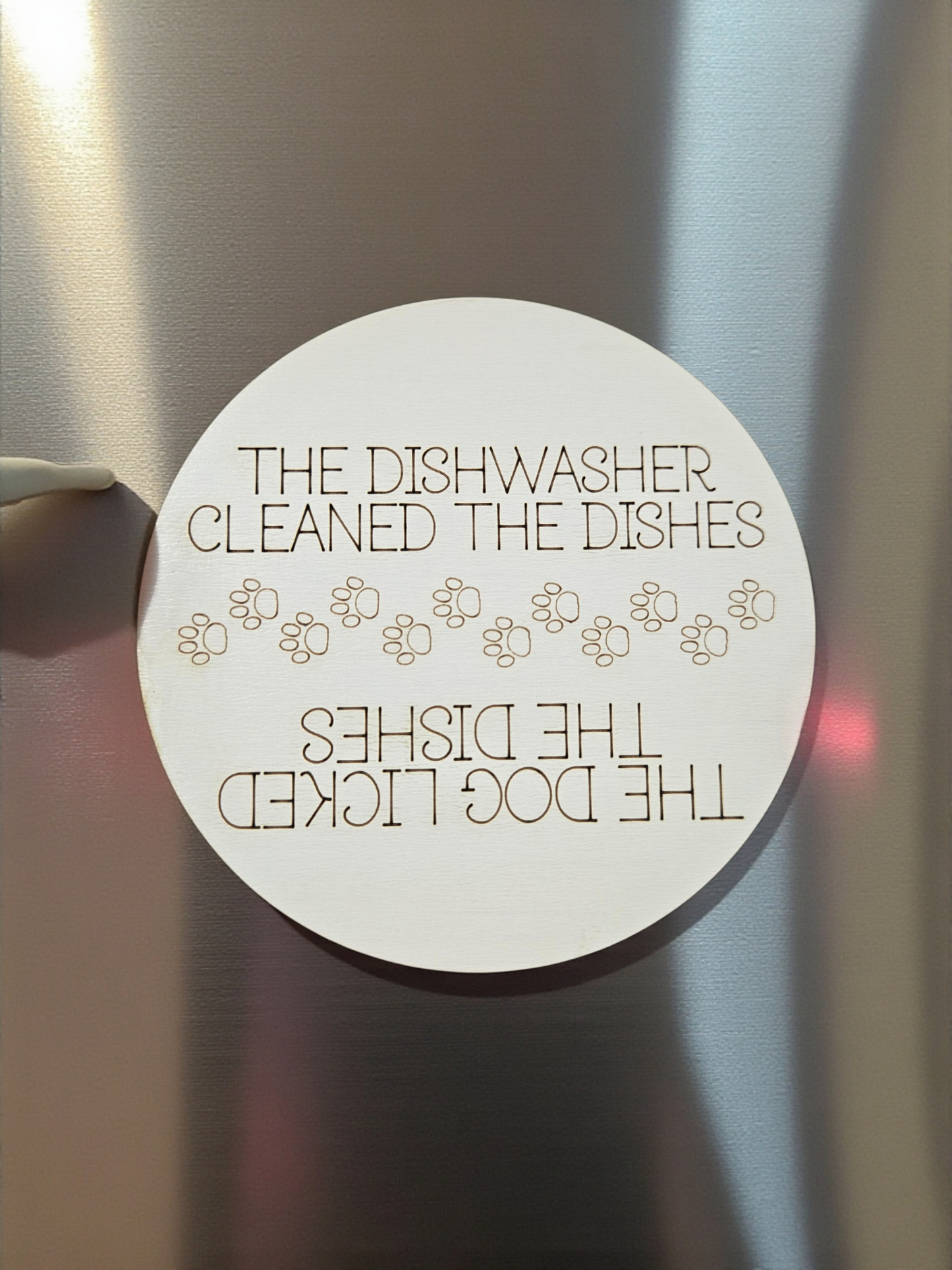Dog licked the dishes dishwasher magnet