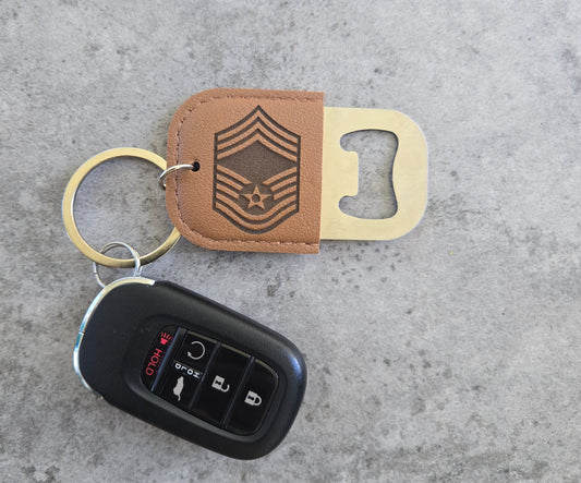 Leather Bottle Opener Keychain
