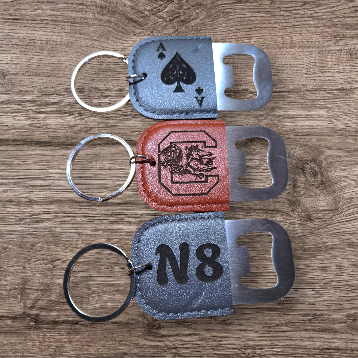 Leather Bottle Opener Keychain