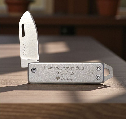 Stainless steel pocketknife keychain