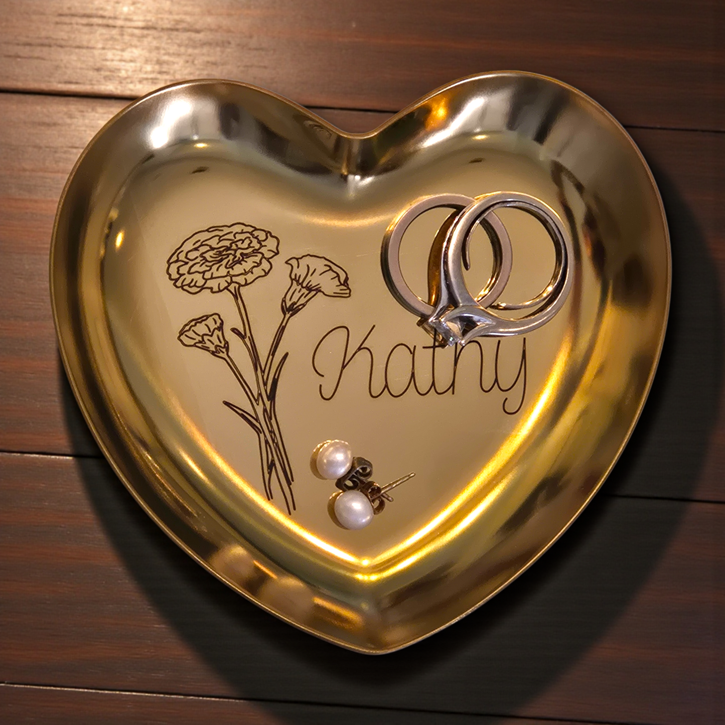 Heart shaped ring dish