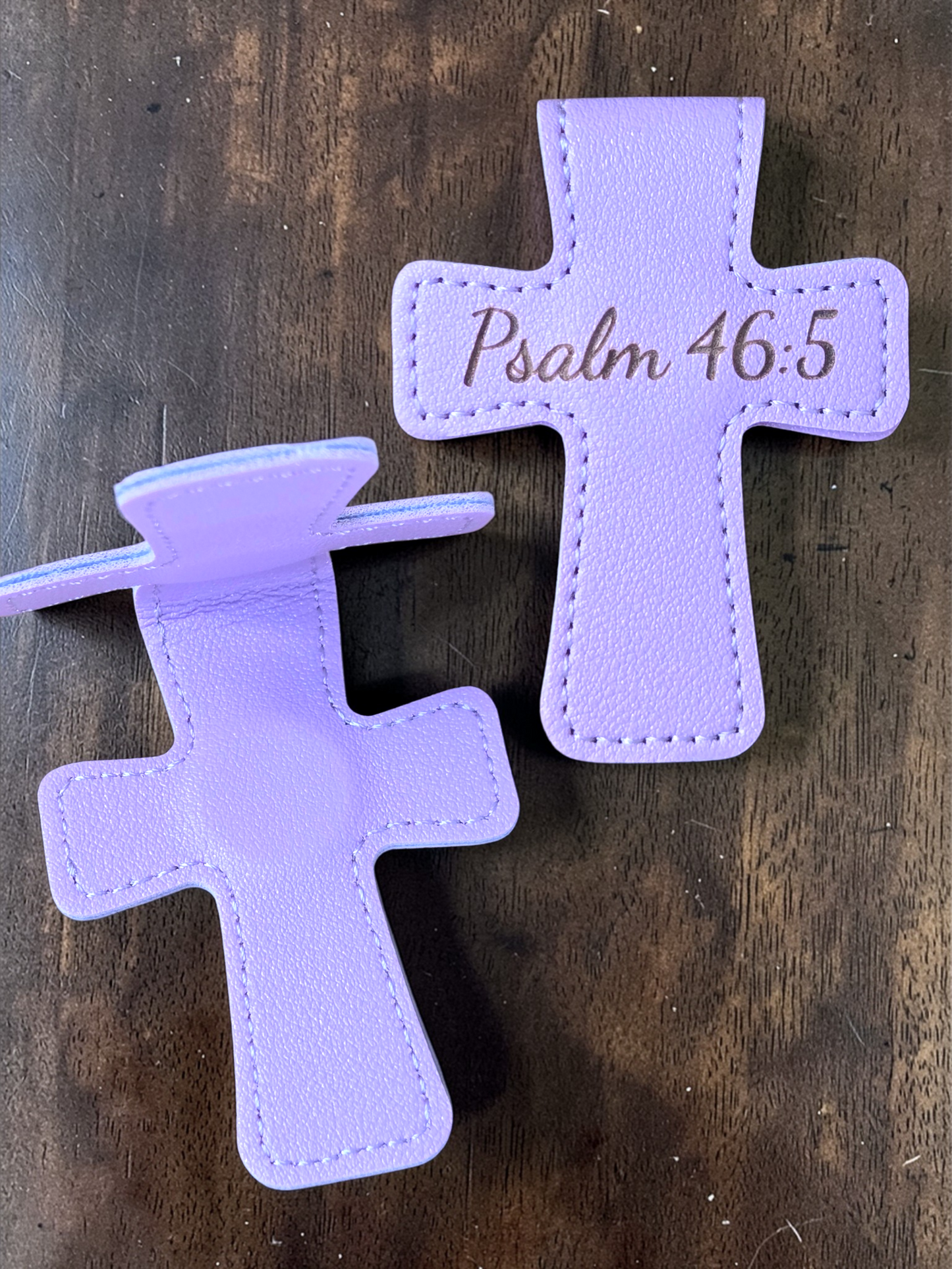 Magnetic Leather Cross Bookmark