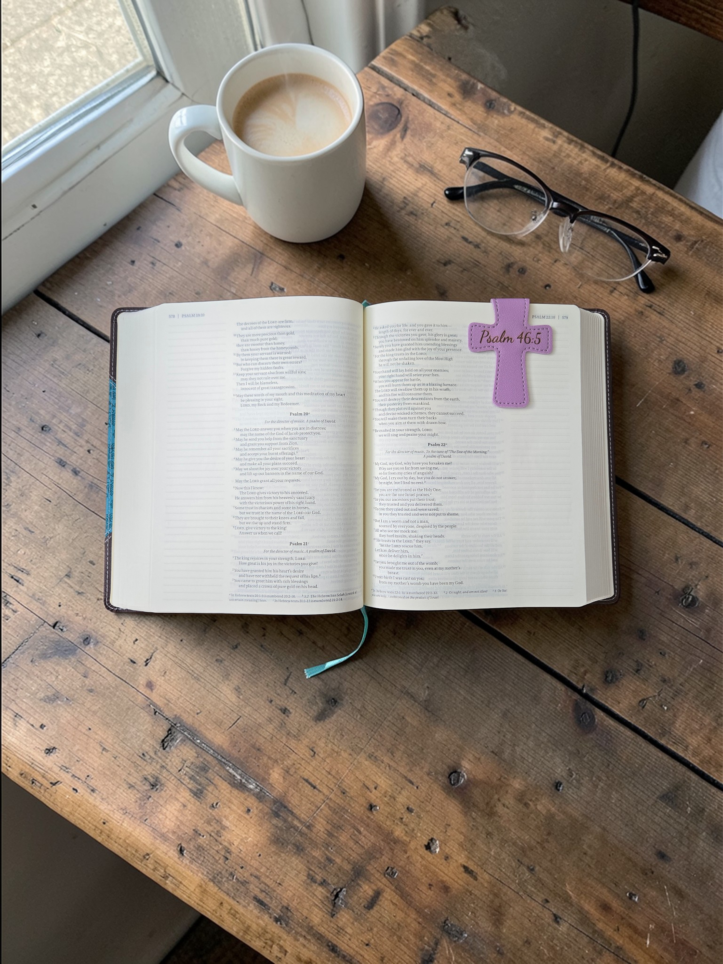 Magnetic Leather Cross Bookmark