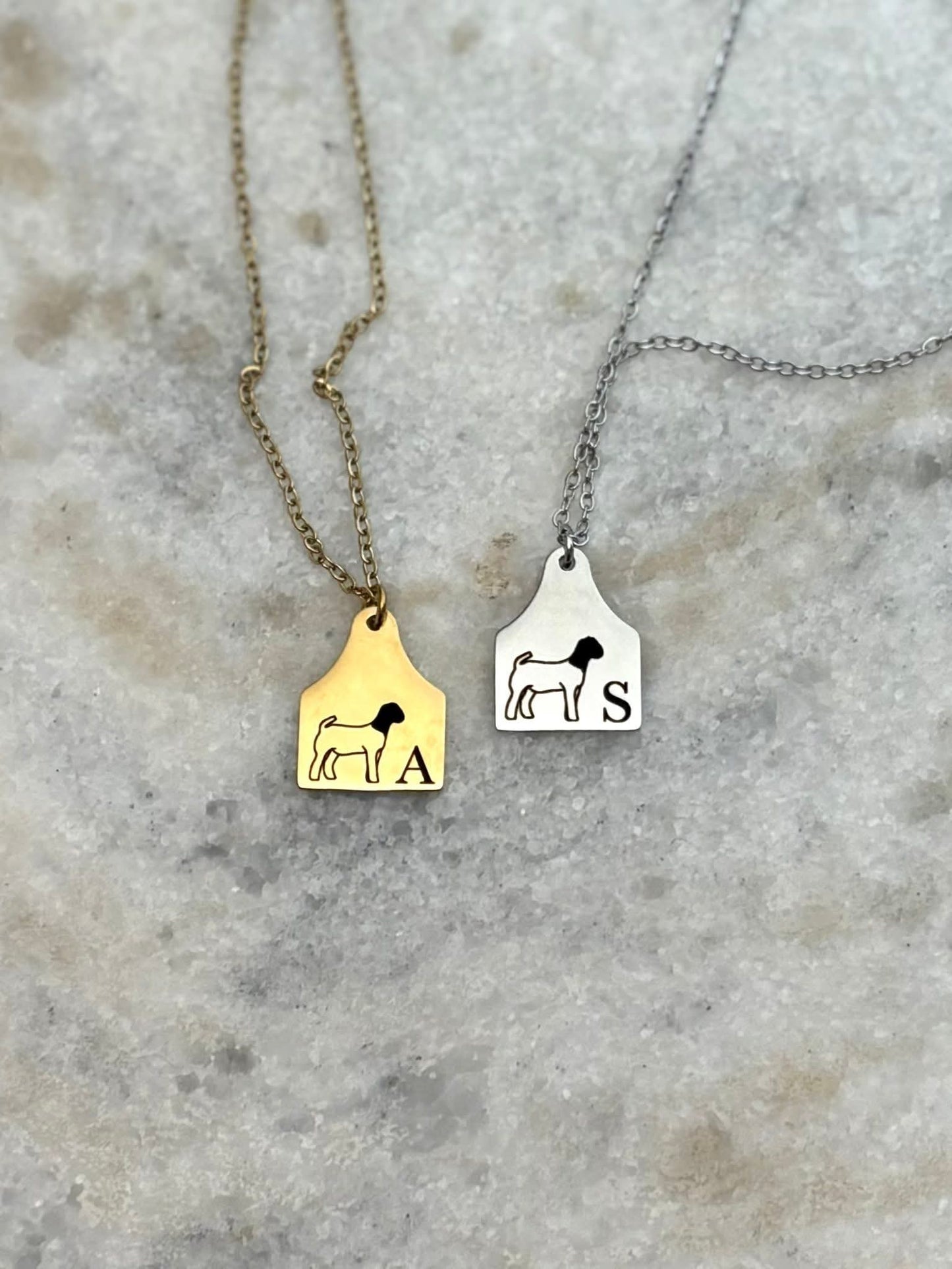 Cow Tag Charm Necklace