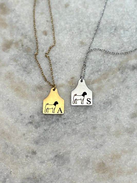 Cow Tag Charm Necklace