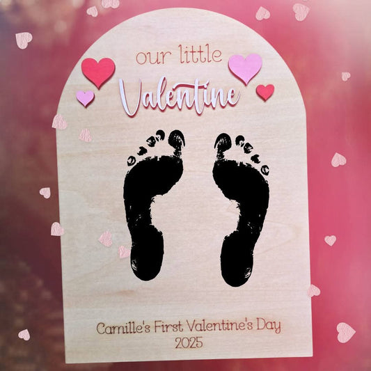 Valentine Footprint or Handprint Sign