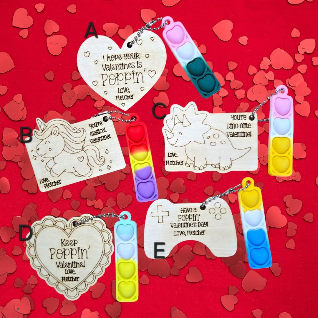 Valentine's Heart Pop Keychain