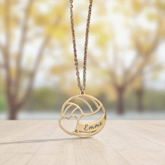 Volleyball charm necklace