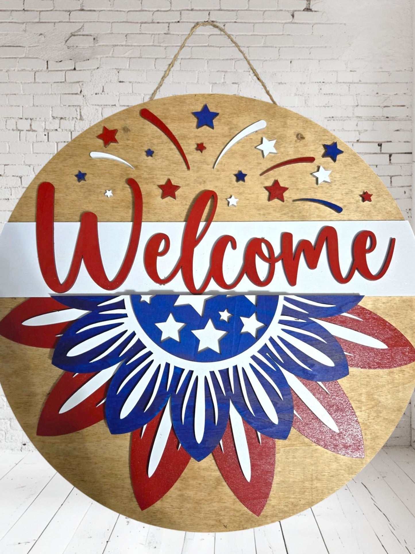 4th of July Door Hanger