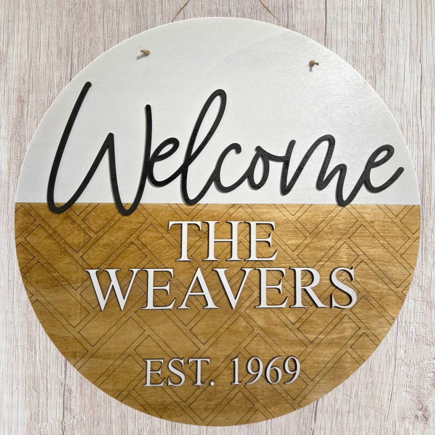 Welcome Family Name Door Hanger
