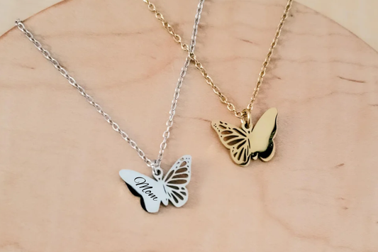 Butterfly charm necklace