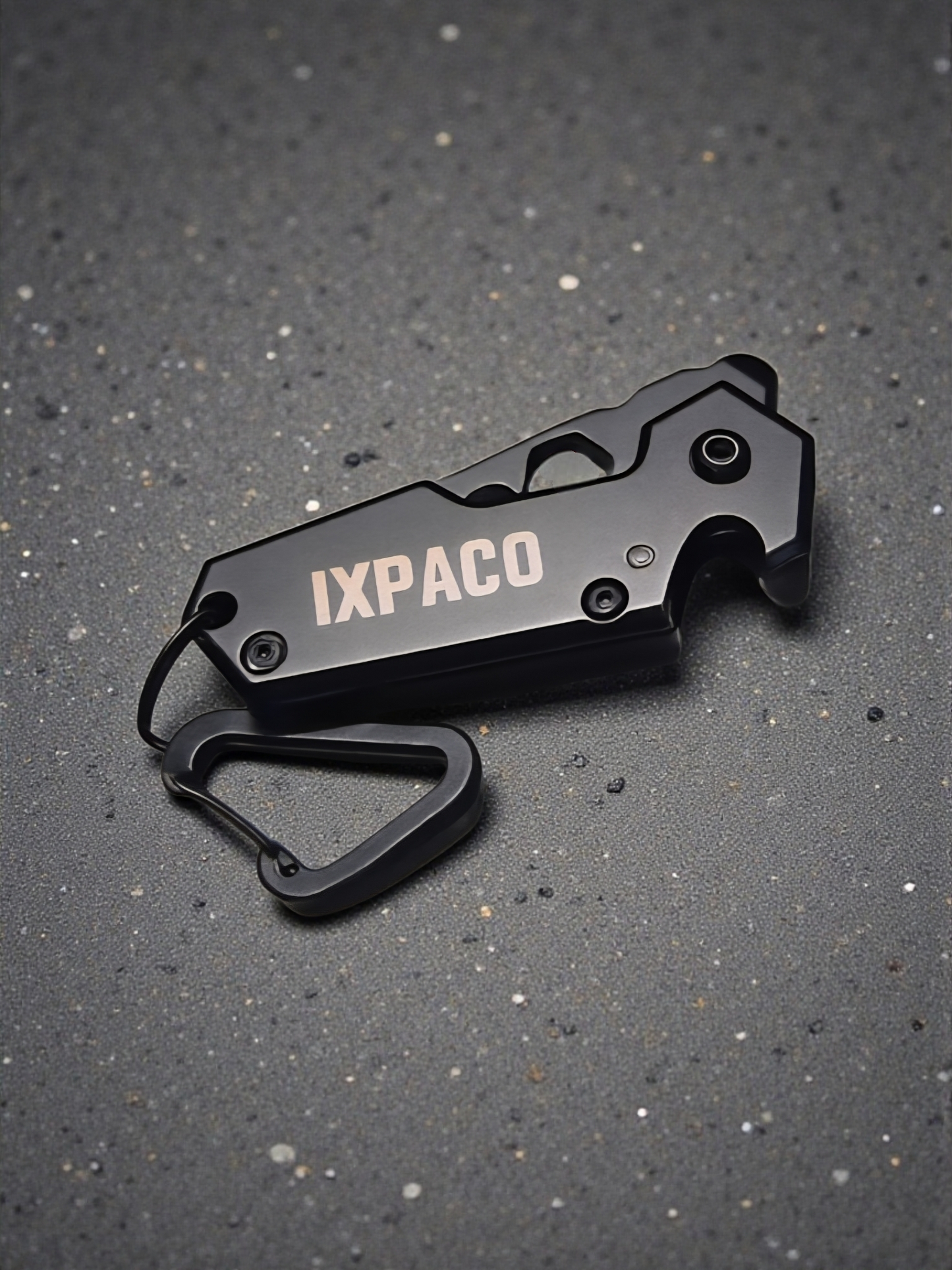Stainless Steel Black pocketknife keychain