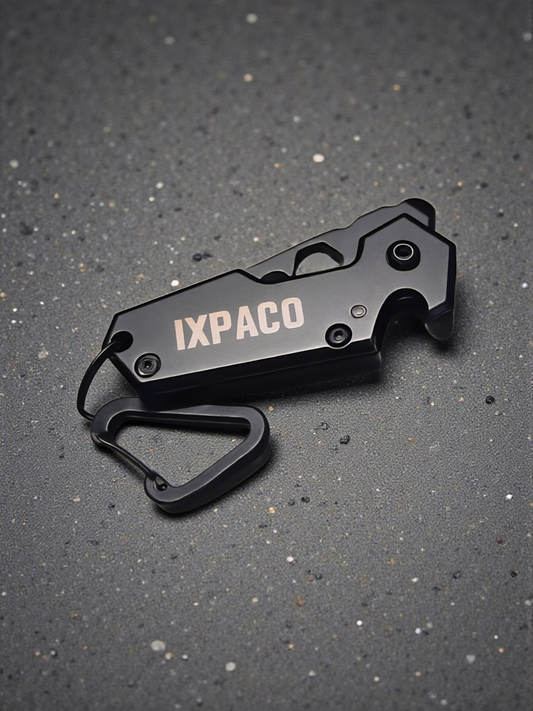 Stainless Steel Black pocketknife keychain