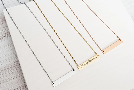 Horizontal bar necklace