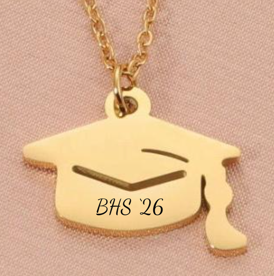Graduation Cap Charm Necklace